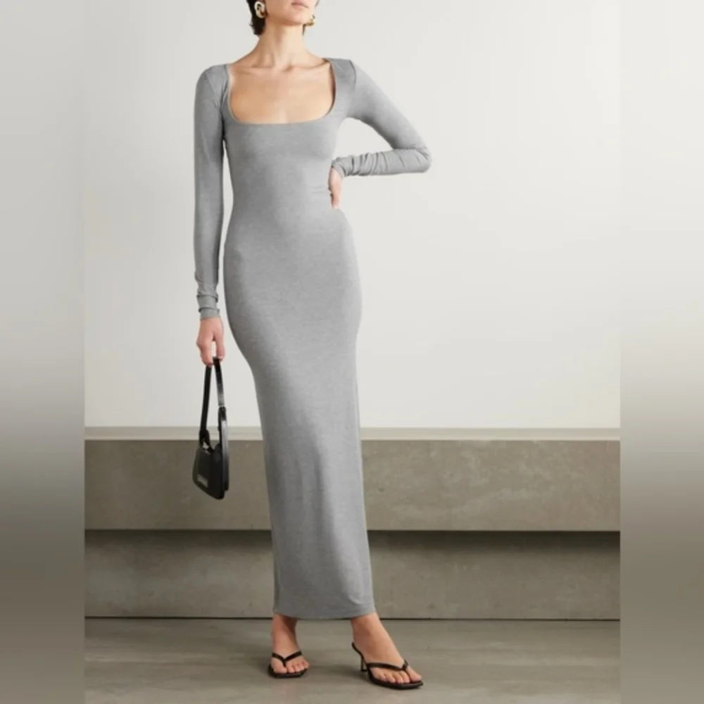 Abercrombie and Fitch Modal Maxi Dress Gray S‎